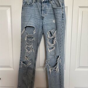 Distressed Light Blue Women's Jeans